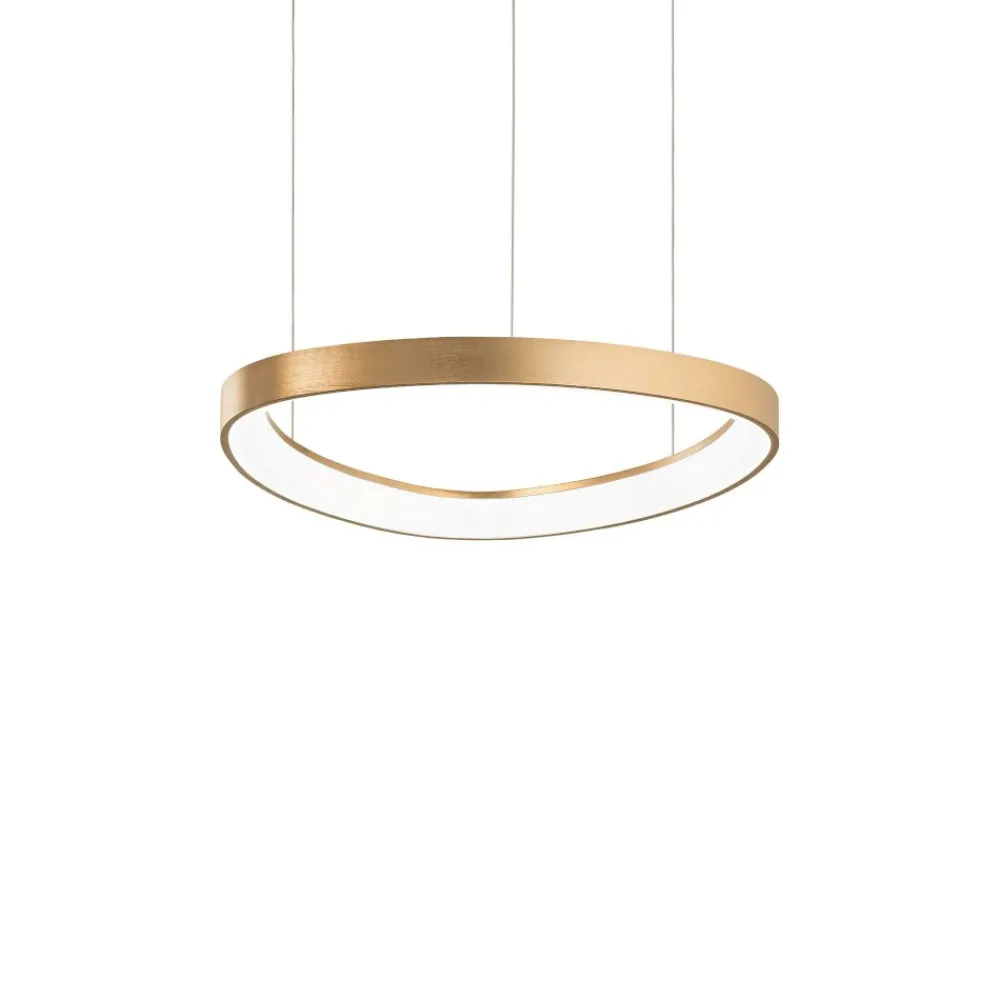 Lampadari Moderni-Ideal Lux Gemini sp d042 ottone lampadario design moderno led 38w 3000k