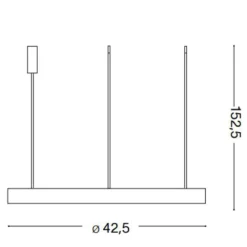 Lampadari Moderni-Ideal Lux Gemini sp d042 ottone lampadario design moderno led 38w 3000k