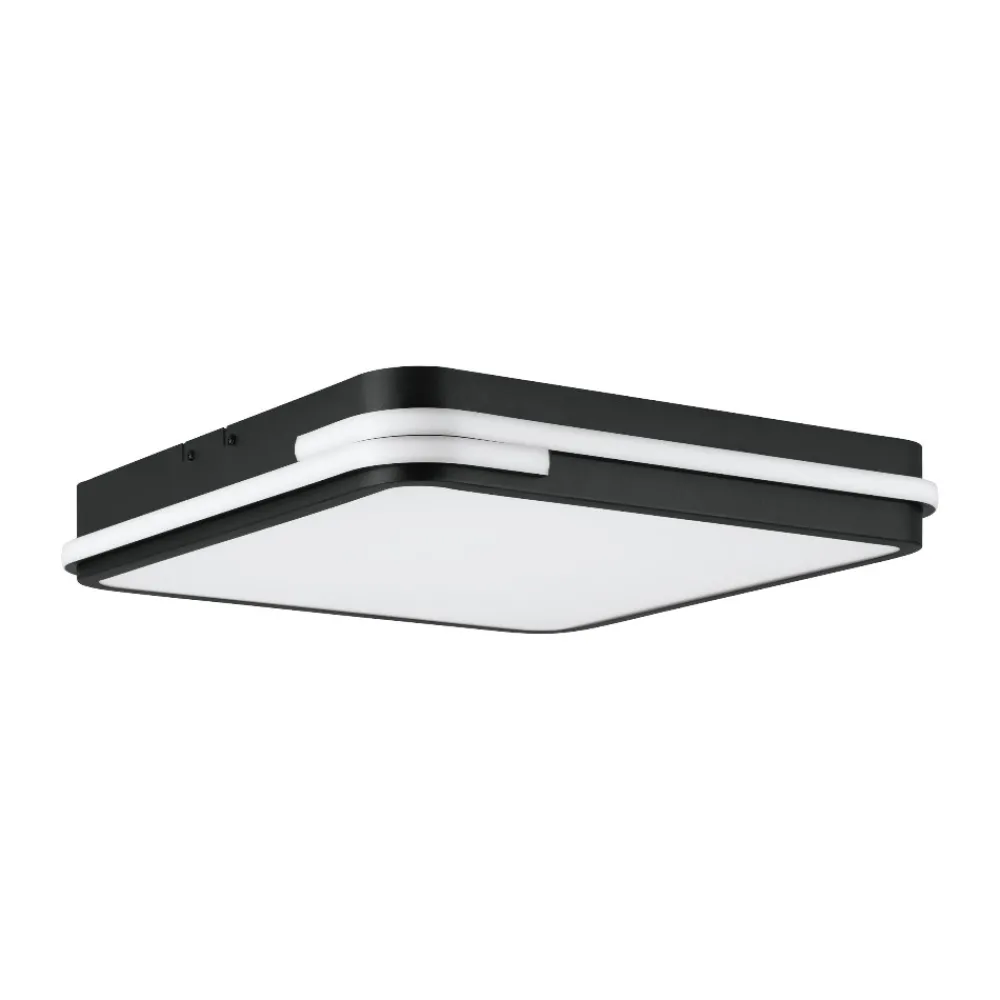 Plafoniere Moderne-Eglo Genovese z plafoniera quadrata moderna led rgb 2700k a 6500k smart