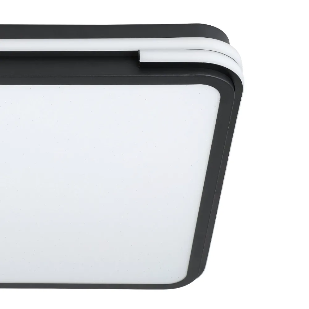 Plafoniere Moderne-Eglo Genovese z plafoniera quadrata moderna led rgb 2700k a 6500k smart
