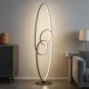 Lampade Da Terra-Eglo Gianella lampada da terra moderna nera design led 40w 3000k