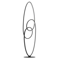 Lampade Da Terra-Eglo Gianella lampada da terra moderna nera design led 40w 3000k