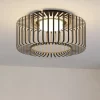 Plafoniere Moderne-Eglo Ginestrone z plafoniera moderna smart traforata nera led rgb da 2700k a 6500k