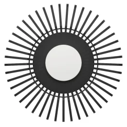 Plafoniere Moderne-Eglo Ginestrone z plafoniera moderna smart traforata nera led rgb da 2700k a 6500k