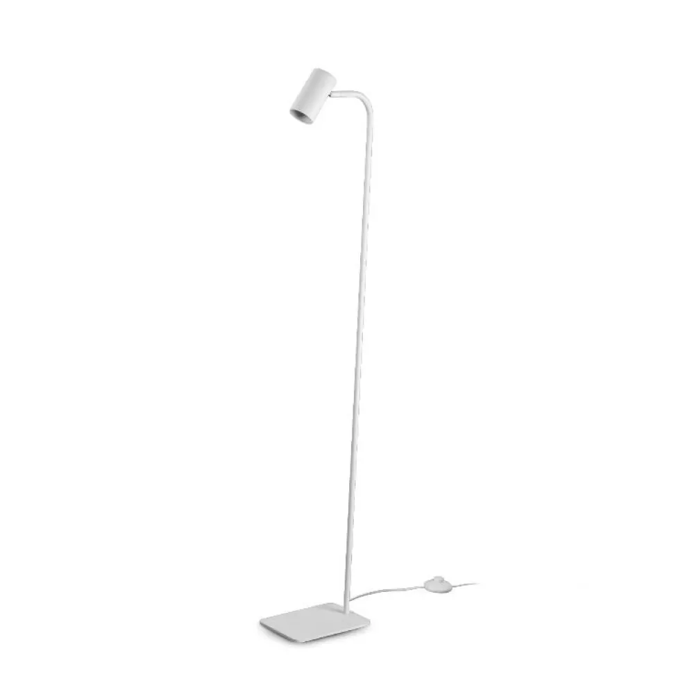 Lampade Da Terra-Ideal Lux Ginger pt1 lampada da terra bianca luce orientabile