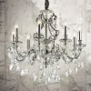 Lampadari Moderni-Ideal Lux Gioconda sp8 lampadario per salone 8 luci goccia argentato