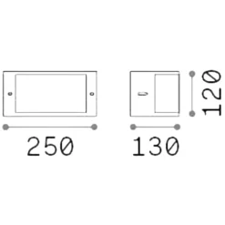 Applique Da Esterno-Ideal Lux Giove ap1 applique curvo per esterni ip54 bianco luce sopra sotto