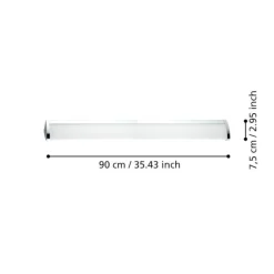 Applique Da Bagno-Eglo Gita applique da bagno cromo led 4000k ip44