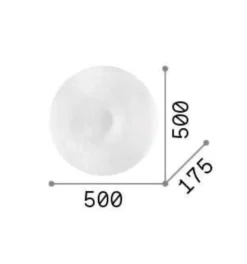 Plafoniere Moderne-Ideal Lux Glory pl3 d50 plafoniera in vetro nickel satinato 3 luci per cucina