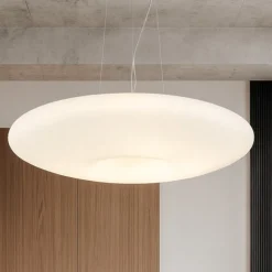 Lampadari Moderni-Ideal Lux Glory sp5 d60 lampadario moderno per soggiorno vetro bianco 60cm