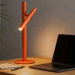 Lampade Da Tavolo-Gea Luce Gls lampada da scrivania arancione led 5w 3000k orientabile