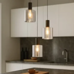Lampadari Cucina-Eglo Gorosiba lampadario da cucina con portalampada ciclindrici