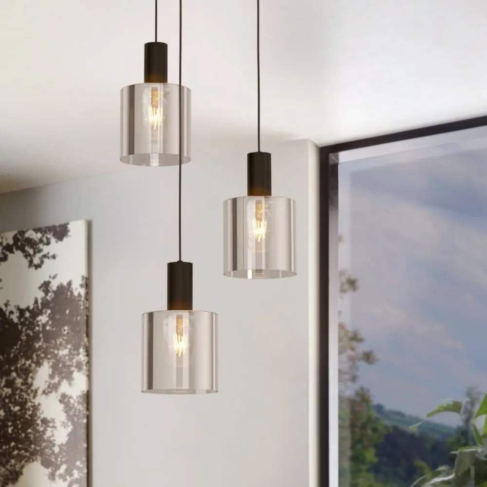 Lampadari Cucina-Eglo Gorosiba lampadario da cucina con portalampada ciclindrici