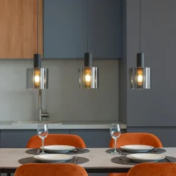 Lampadari Cucina-Eglo Gorosiba lampadario da cucina con 3 luci pendenti