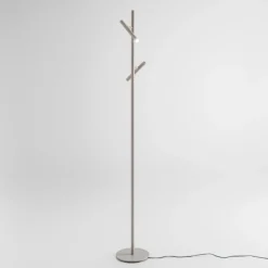 Lampade Da Terra-Gea Luce Gpit40 lampada da terra tortora led 3000k orientabili e dimmerabili