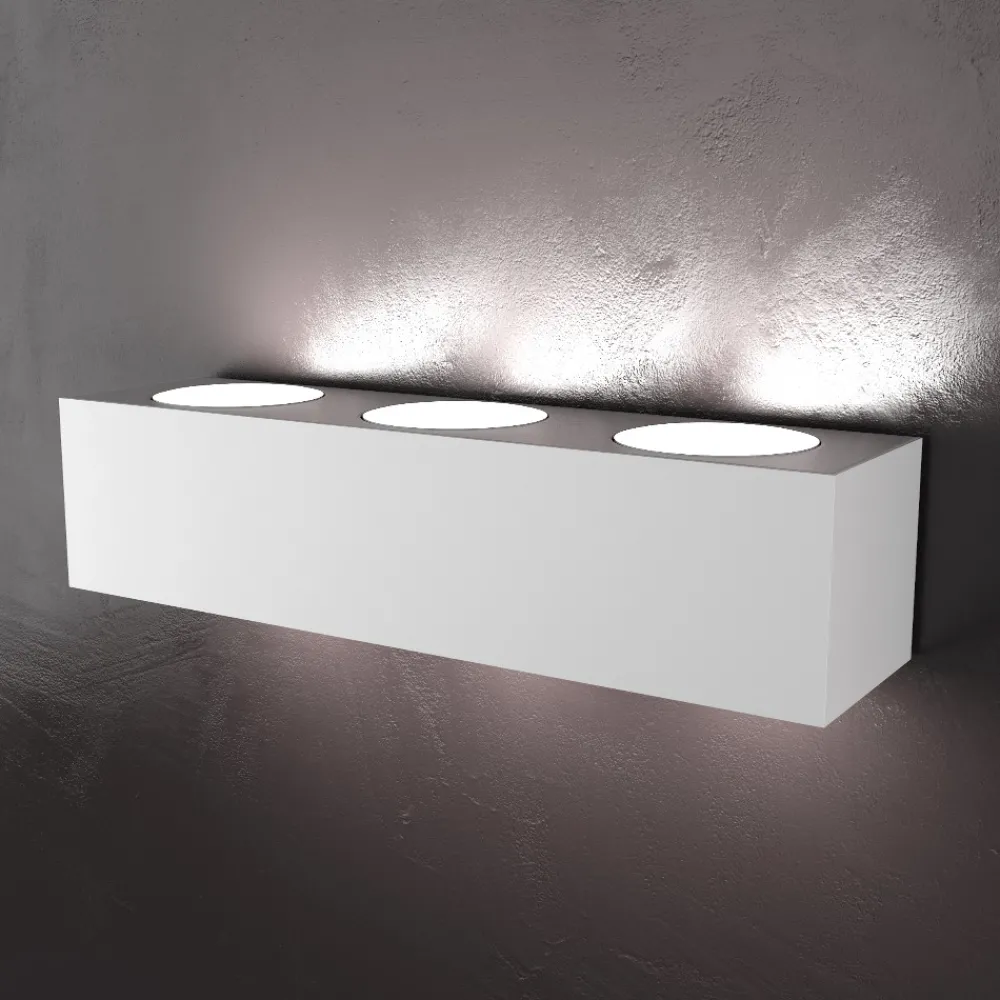 Applique Da Parete-Top Light Grande applique bianco moderna da parete rettangolare