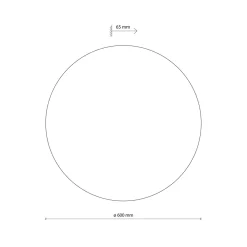Applique Da Parete-Selezionato da Mazzolaluce Grande applique di legno rotondo cerchio 60cm moderno