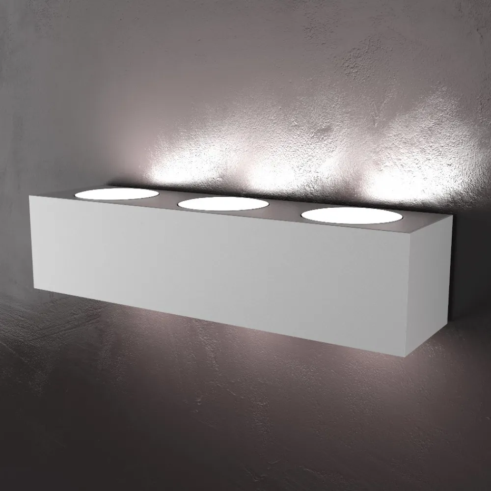 Applique Da Parete-Top Light Grande applique led grigio moderna per pareti