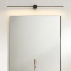 Applique Da Bagno-Selezionato da Mazzolaluce Grande applique nero 121cm per specchio da bagno ip44 led 15w 4000k
