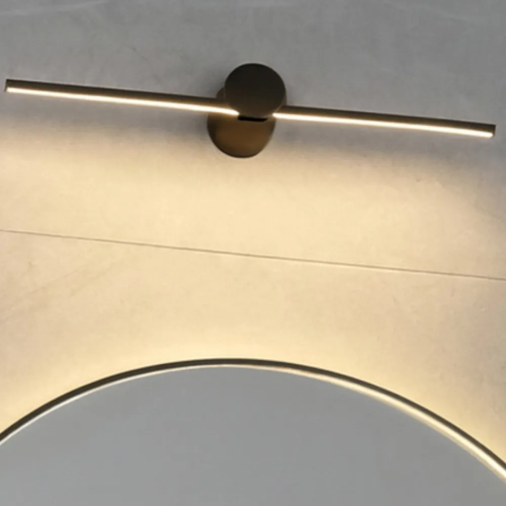 Applique Da Bagno-Selezionato da Mazzolaluce Grande applique nero per specchio da bagno led 6w 4000k ip44 61cm
