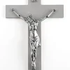 Crocifissi Da Parete-Selezionato da Mazzolaluce Grande crocifisso da parete 48x30 antracite argento