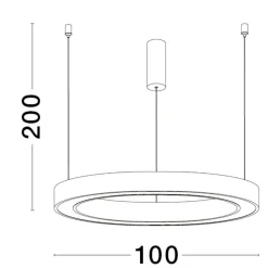 Lampadari Moderni-Selezionato da Mazzolaluce Grande lampadario cerchi led 3000k dimmerabile oro 100 cm