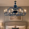 Lampadari Moderni-Ondaluce Grande lampadario classico vivaldi vetro ottanio 8 luci camera da letto