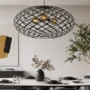 Lampadari Moderni-Selezionato da Mazzolaluce Grande lampadario 100cm canestro di metallo nero per soggiorno