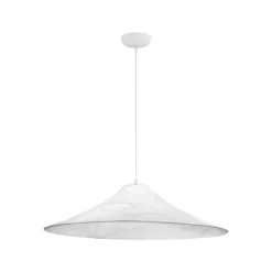 Lampadari Cucina-Selezionato da Mazzolaluce Grande lampadario cupola di seta bianco 90cm per cucina moderna