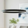 Lampadari Moderni-Selezionato da Mazzolaluce Grande lampadario led 3000k anello 100 cm nero dimmerabile