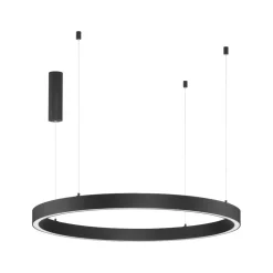 Lampadari Moderni-Selezionato da Mazzolaluce Grande lampadario led 3000k anello 100 cm nero dimmerabile