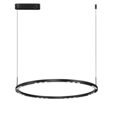 Lampadari Moderni-Selezionato da Mazzolaluce Grande lampadario moderno nero anello led 3000k 80cm per soggiorno