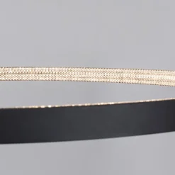 Lampadari Moderni-Selezionato da Mazzolaluce Grande lampadario nero ad anello con cristalli led 3000k 100cm