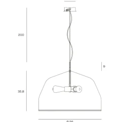 Lampadari Cucina-Miloox Grande lampadario sabbia per tavolo cucina design campana mug