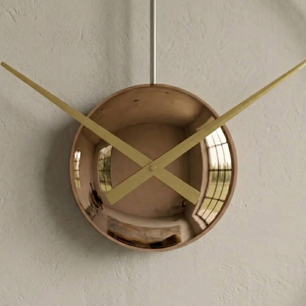 Orologi Da Parete Moderni-Selezionato da Mazzolaluce Grande orologio a parete design minimalista effetto specchio bronzo