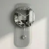 Orologi Da Parete Moderni-Selezionato da Mazzolaluce Grande orologio a pendolo 60x100 in vetro specchio design moderno
