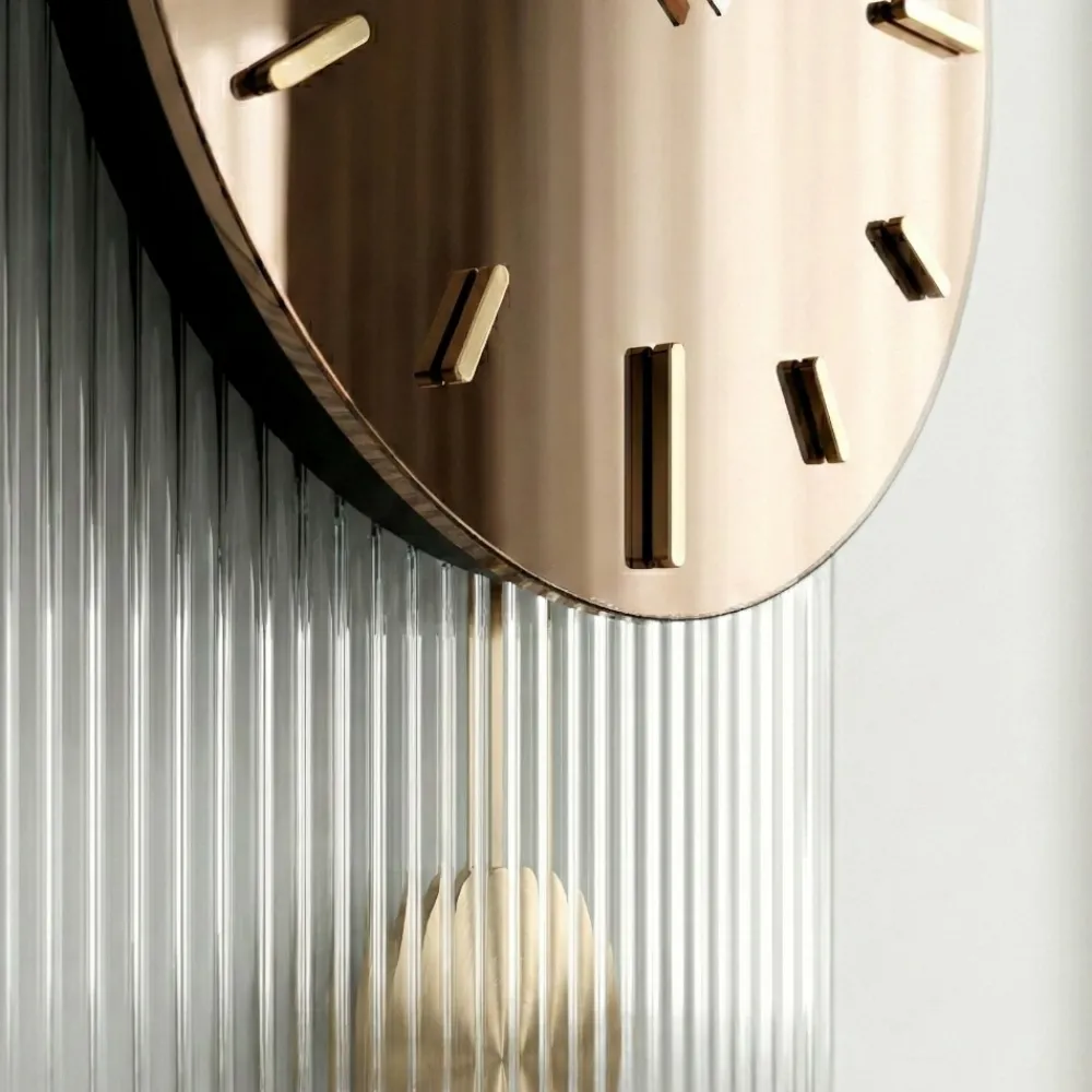 Orologi Da Parete Moderni-Selezionato da Mazzolaluce Grande orologio a pendolo 60x100 specchio bronzo design moderno
