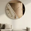 Orologi Da Parete Moderni-Selezionato da Mazzolaluce Grande orologio 100cm da parete design carta da parati specchio bronzo