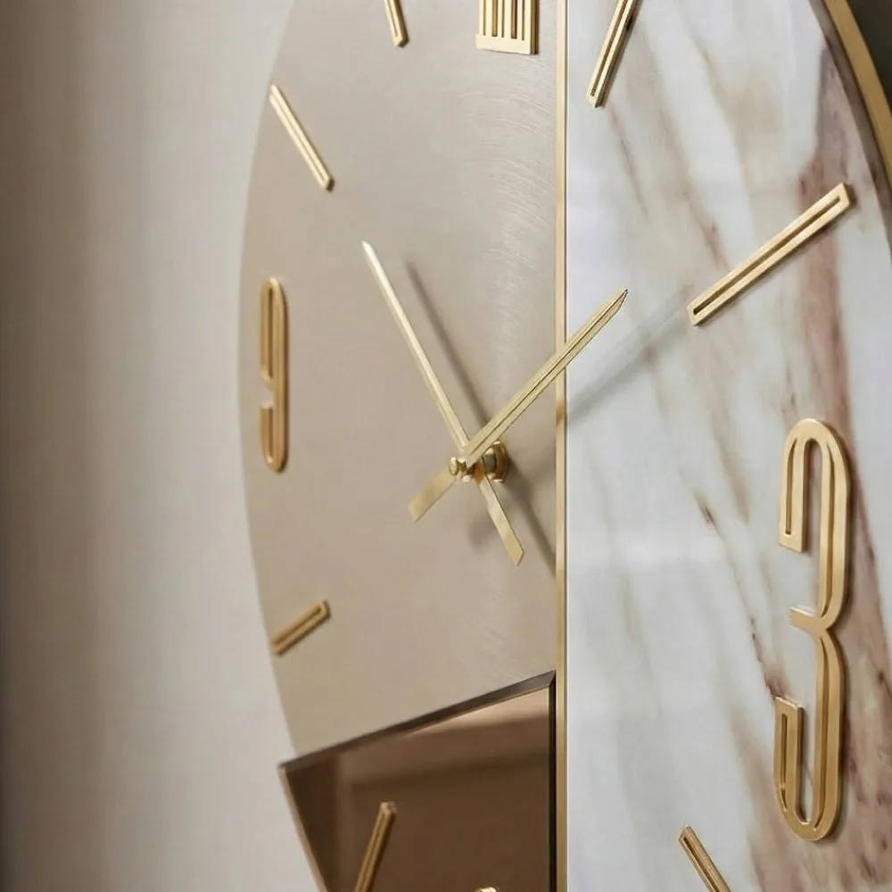 Orologi Da Parete Moderni-Selezionato da Mazzolaluce Grande orologio 80cm da parete rotondo moderno resina-legno-vetro