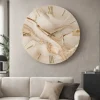 Orologi Da Parete Moderni-Selezionato da Mazzolaluce Grande orologio 80cm effetto marmo rotondo numeri romani dettagli foglia oro
