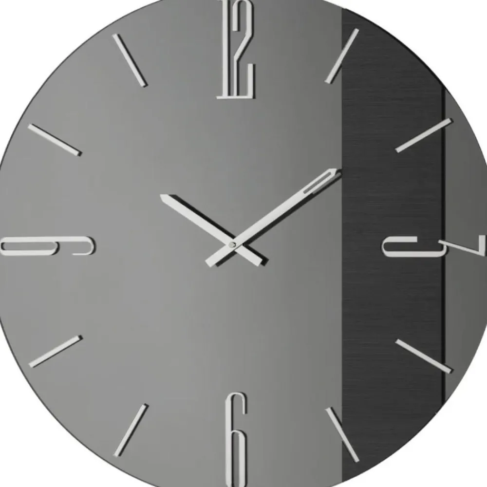 Orologi Da Parete Moderni-Selezionato da Mazzolaluce Grande orologio 80cm mantra vetro fume design rotondo moderno
