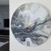 Orologi Da Parete Moderni-Selezionato da Mazzolaluce Grande orologio 100cm tondo da muro nero chiaro con cristalli moderno