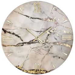 Orologi Da Parete Moderni-Selezionato da Mazzolaluce Grande orologio da muro 100cm elegance gold in resina moderno