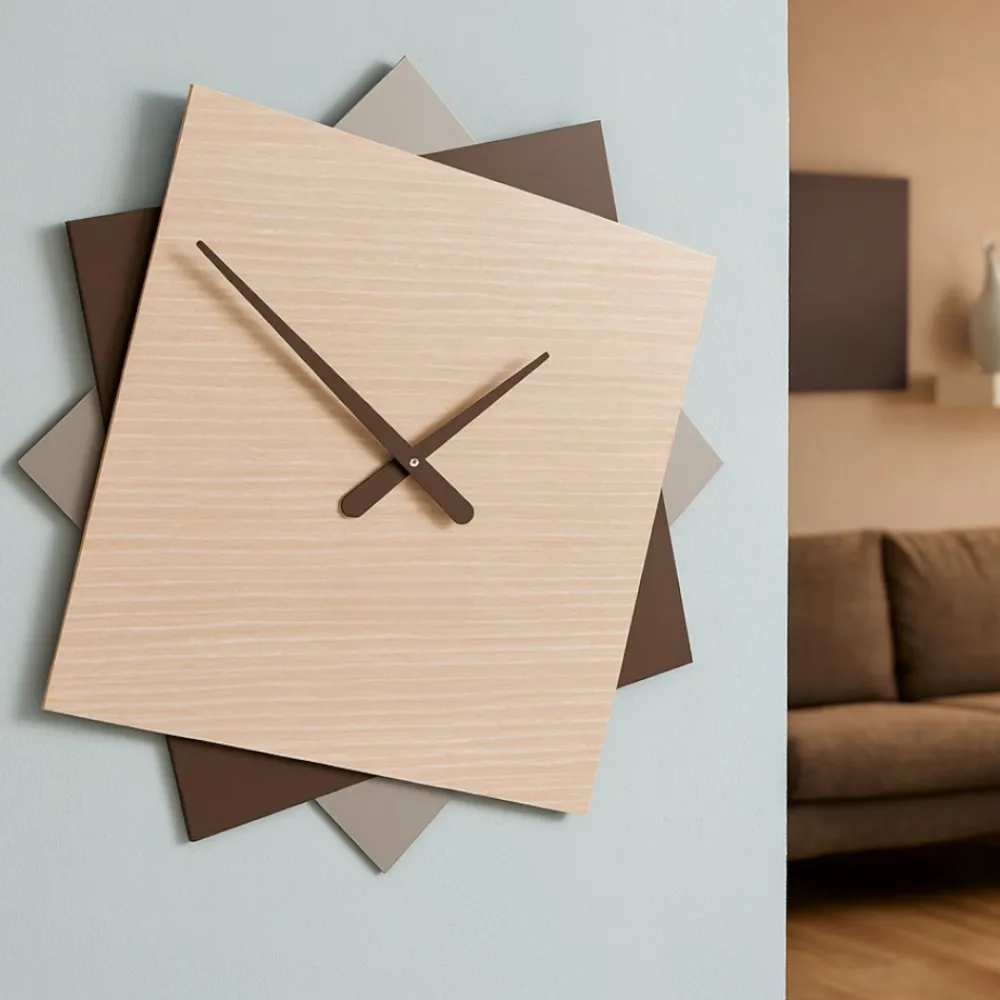 Orologi Da Parete Moderni-Selezionato da Mazzolaluce Grande orologio da muro 60cm rovere decape'