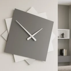 Orologi Da Parete Moderni-Selezionato da Mazzolaluce Grande orologio da muro moderno 60cm grigio quarzo