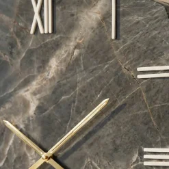 Orologi Da Parete Moderni-Selezionato da Mazzolaluce Grande orologio da parete 90cm design resina effetto marmo grigio