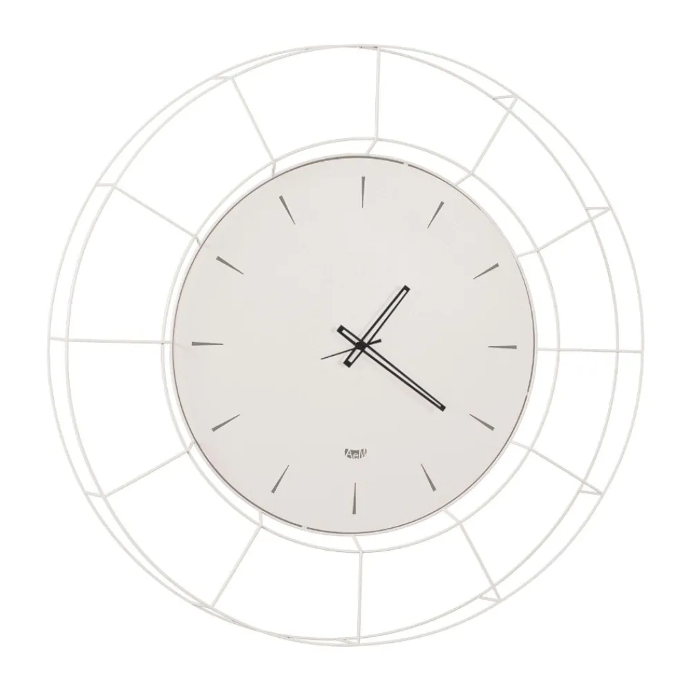 Orologi Da Parete Moderni-Selezionato da Mazzolaluce Grande orologio da parete 94cm moderno metallo bianco