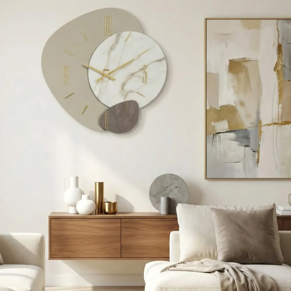 Orologi Da Parete Moderni-Selezionato da Mazzolaluce Grande orologio da parete 80cm resina laminato design moderno