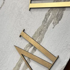 Orologi Da Parete Moderni-Selezionato da Mazzolaluce Grande orologio da parete 100cm rotondo con carta da parati oro