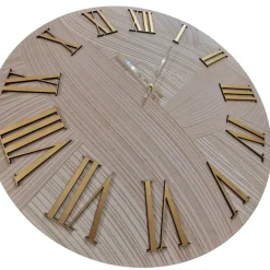 Orologi Da Parete Moderni-Selezionato da Mazzolaluce Grande orologio da parete 100cm rotondo design carta da parati oro